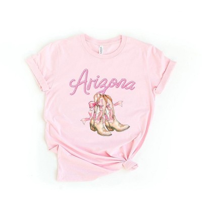 Simply Sage Market Women's Coquette Arizona Cowgirl Boots Short Sleeve Graphic Tee
