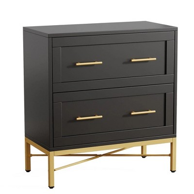 Resenkos File Cabinet, Filing Cabinet for Home Office, 2-Drawer File Cabinet, Lateral Storage Cabinet Printer Stand,Black