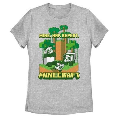 Womens Minecraft Nap and Repeat T Shirt
