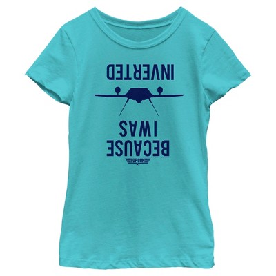 Girl's Top Gun Because I Was Inverted T-Shirt