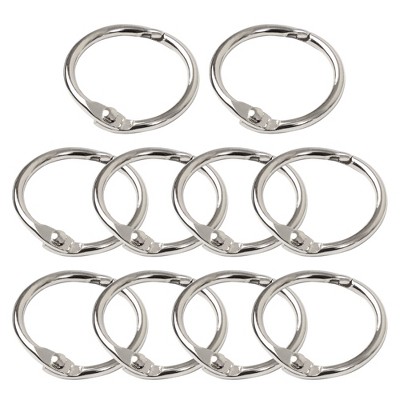 Unique Bargains Durable Metal Organizing Securing Book Binder Rings 0.67" Inner Dia Silver 10 Pcs