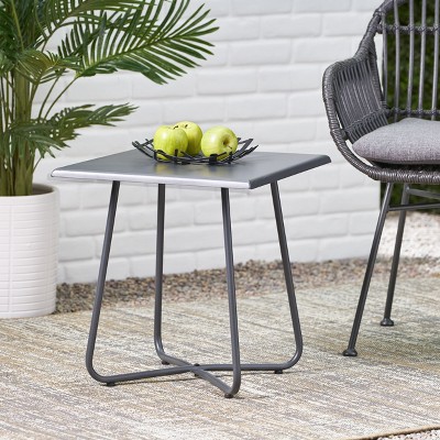 MOEPISY Patio End Table Grey