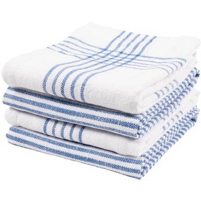 KAF Home Set of 4 Monaco Relaxed Casual Slubbed Kitchen Towel | 100% Cotton Farmhouse Dish Towel, 18 x 28 Inches | Set of 4