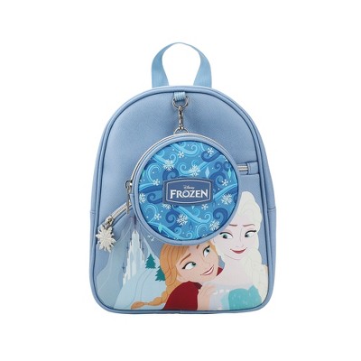 Disney Frozen Elsa & Anna Ice Palace Blue 10.5" Mini PU Backpack for girls