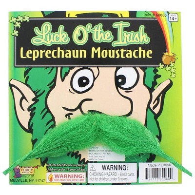 Forum Novelties St. Patrick's Green Costume Leprechaun Moustache