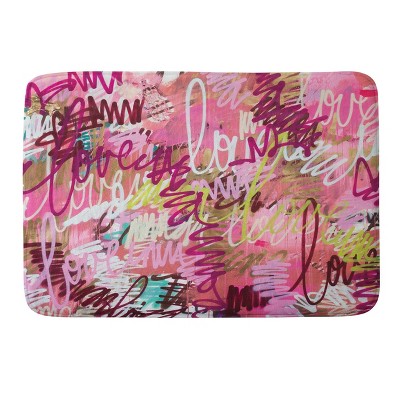 Deny Designs Kent Youngstrom Love Layers Memory Foam Bath Mat Pink