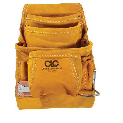 CLC 7.75 in. W X 16 in. H Leather Tool Pouch 10 pocket Tan 1 pc