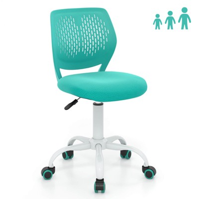 Costway Kids Desk Chair Ergonomic Swivel Children Mesh Study Height Adjustable Rose/Blue/Turquoise/Purple/Gray/Light Green