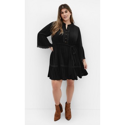 Women's Plus Size Camille Dress - black | CITY CHIC