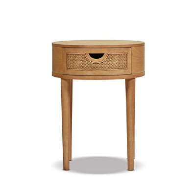 Jennifer Taylor Home Cabana 18" Round Cane Rattan Storage Side Table
