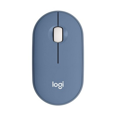 Logitech Pebble Wireless Mouse with Bluetooth or 2.4 GHz Receiver, Silent, Slim Computer Mouse with Quiet Clicks, - Blueberry
