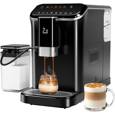 Acekool Fully Automatic Espresso Machine, Built-In Grinder, Milk Frother, Dual Boiler, 15 Grind Settings, 1.5L Water Tank