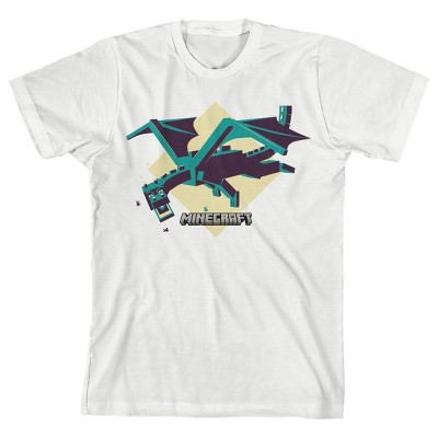 Minecraft Dragon Youth Boys White T-shirt