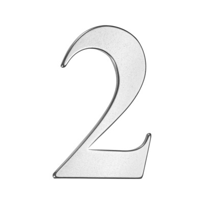Unique Bargains 304 Stainless Steel Self-adhesive Polished Surface Rust Resistant House Number 1 Pc