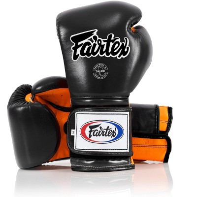 Fairtex BGV9 Mexican Style Black Orange Muay Thai Boxing Glove - Heavy Hitter