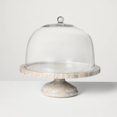 Marble Covered Dessert Stand Warm Gray - Hearth & Hand™ with Magnolia