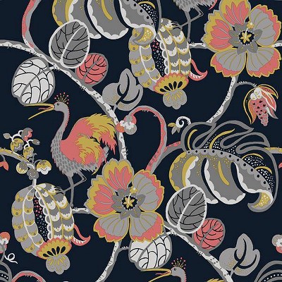 Tempaper & Co.® x Genevieve Gorder Tropical Fete Removable Peel and Stick Wallpaper, Really Rouge, 28 sq ft: Vinyl, Self-Adhesive, Floral