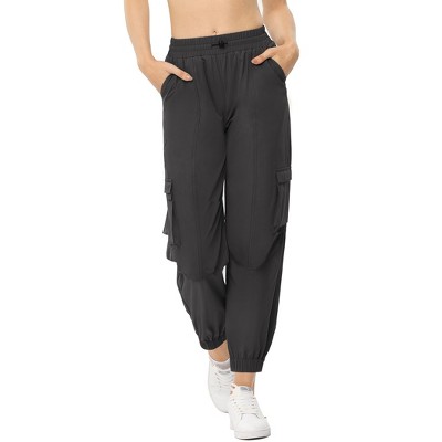 Clearlove Women's Ankle-Length Structured Pocket Jogger Pants Tapered Athletic Lounge Casual Trousers
