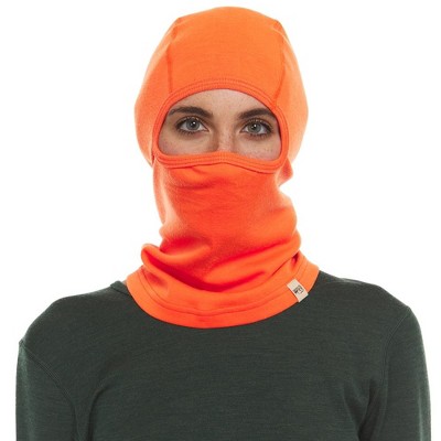 Minus33 Merino Wool Midweight - Balaclava 100% Merino Wool Blaze Orange
