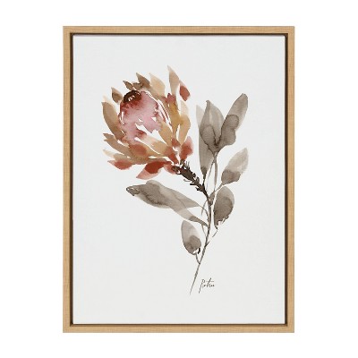 Sylvie Wild King Protea Framed Canvas by Sara Berrenson - Kate & Laurel All Things Decor