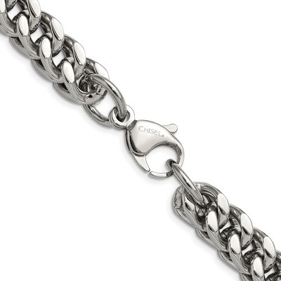 Chisel Stainless Steel Polished 24" Heavy Wheat Necklace