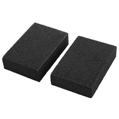 Unique Bargains Household Washing Cleaning Brush Tool Kitchen Bathtub Pad Sponge Black 2 Pcs