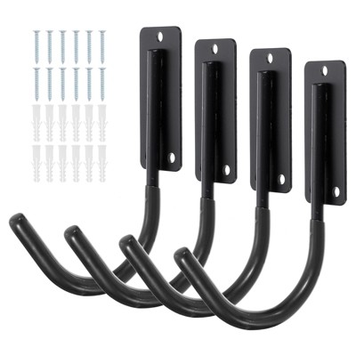 Unique Bargains Heavy Duty Garage Garden Storage Utility J Hooks 4 Pcs