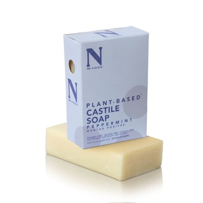 Dr. Natural Castile Bar Soap - Multipurpose Soap Bar with Anti-Acne Properties - For Face, Body, Hair - Sensitive Skin Body Wash - Peppermint - 5 oz