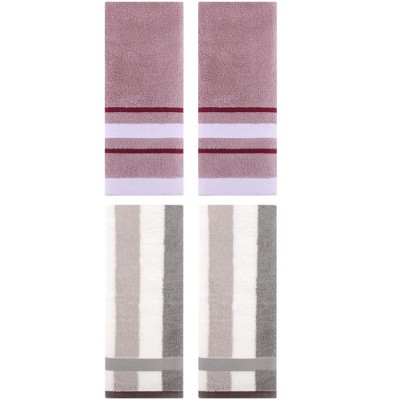REGALWOVEN  4 Pcs Soft Comfortable Absorbent Bathroom Decorative Hand Towel 13" x 29"