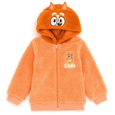 Bluey Faux Shearling Zip Up Cosplay Hoodie