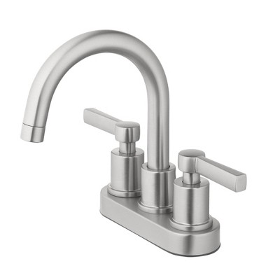 4" 2 Handle Low Arc Lavatory Faucet with Push Pop Up - Home2O
