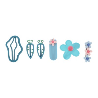 Unique Bargains Girl's Cute Radish Cloud Hair Clips 6 Pcs