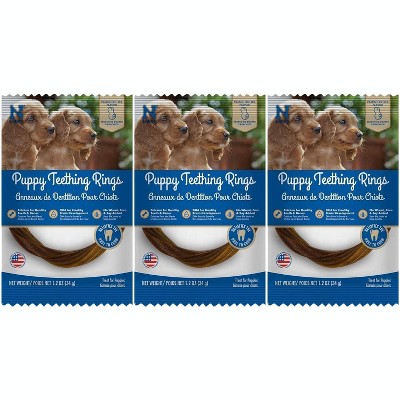 N-Bone Puppy Teething Rings Peanut Butter Flavor- 1 Ring