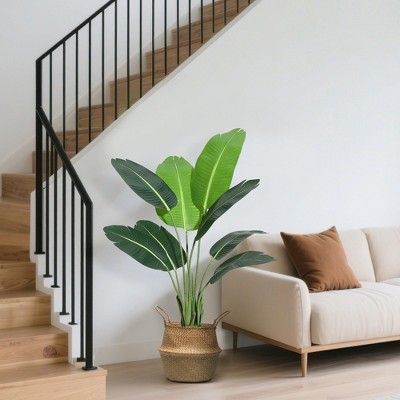 Bird of Paradise Artificial Plant, Fake Silk Banana Leaf Tall Artificial Plants, 1Pcs for Home Living Room and Office Decoration,Indoor Outdoor