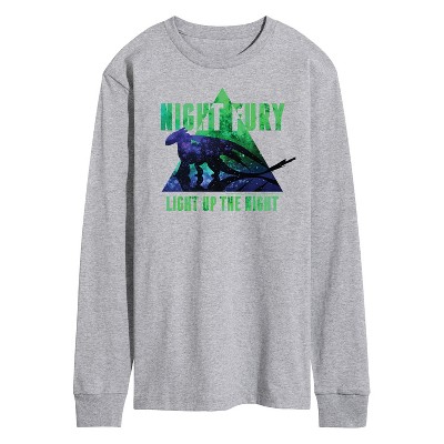 Men's - How to Train Your Dragon - Night Fury Light Up The Night Long Sleeve Graphic T-Shirt