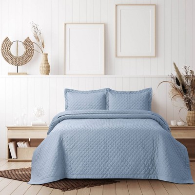 Brisbane Oversized Diamond Quilt Set - Tribeca Living