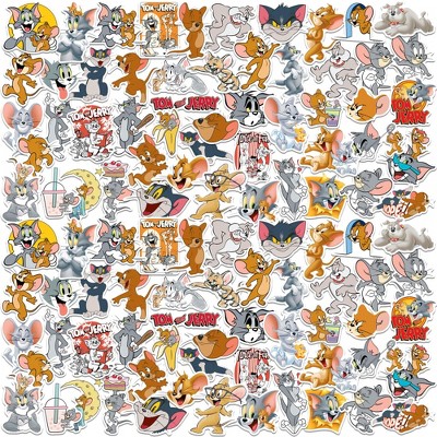 Tom and Jerry 100ct Vinyl Large Deluxe Stickers Variety Pack