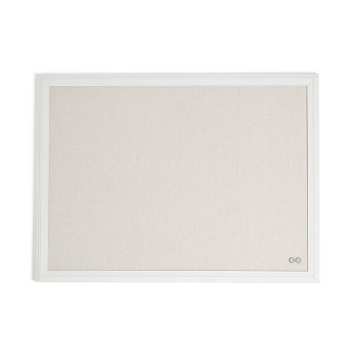 U Brands 17"x23" Thin Décor Linen Bulletin White: Wall Mount, Includes Hardware, Stationery Board