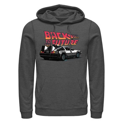Men's Back to the Future DeLorean Cartoon Pull Over Hoodie