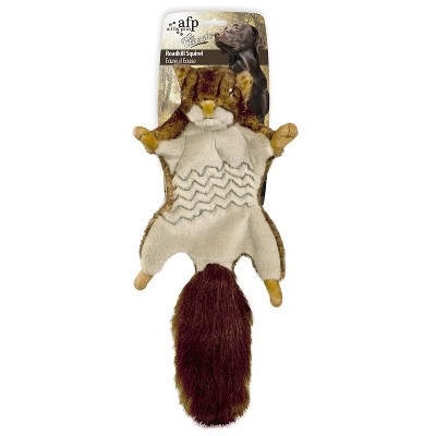 Allforpaws Classic Kill Mouse Squirrel Squeaky Plush Dog Toy, Brown
