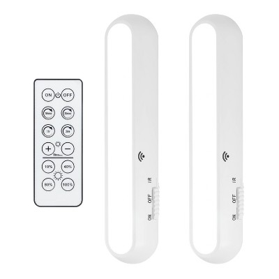 Energizer 2pk Battery Operated LED Mini Light Bar with IR Remote: Stick-On, Remote Controlled, 4-Way Light Settings