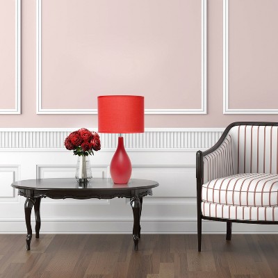 Oval Bowling Pin Base Ceramic Table Lamp - Simple Designs