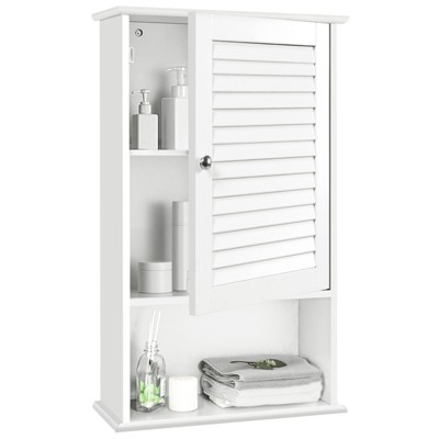 Costway Wall Cabinet Hanging Bathroom Storage Cabinet 27.5'' Height Adjustable