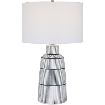 Uttermost Breton White and Blue Ceramic Table Lamp