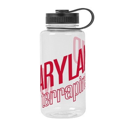 NCAA Maryland Terrapins Portable Drinkware - 38oz: Plastic Water Bottle, 9" Height