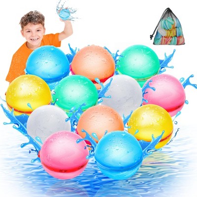 Clovercat Reusable Water Balloons, Refillable Water Balloons for Kids and Adults, Eco-Friendly, Latex-Free Silicone, Multiple Color