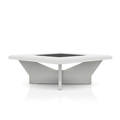 miBasics Manke Square Contemporary Modern Coffee Table White