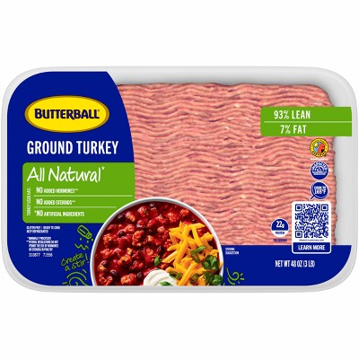 Butterball All Natural Fresh 93/7 Ground Turkey - 48oz