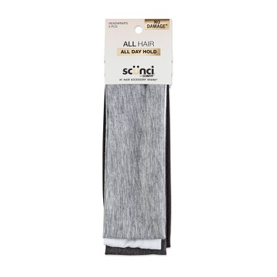 scünci No Damage Stretch Fabric Headbands - Neutral - All Hair - 5pcs