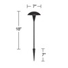 John Timberland Large Mushroom 18" High Mid Century Modern Outdoor Landscape Path Lights Porch House Exterior Outside Set of 4 LED Bulb Black Metal - 3 of 3